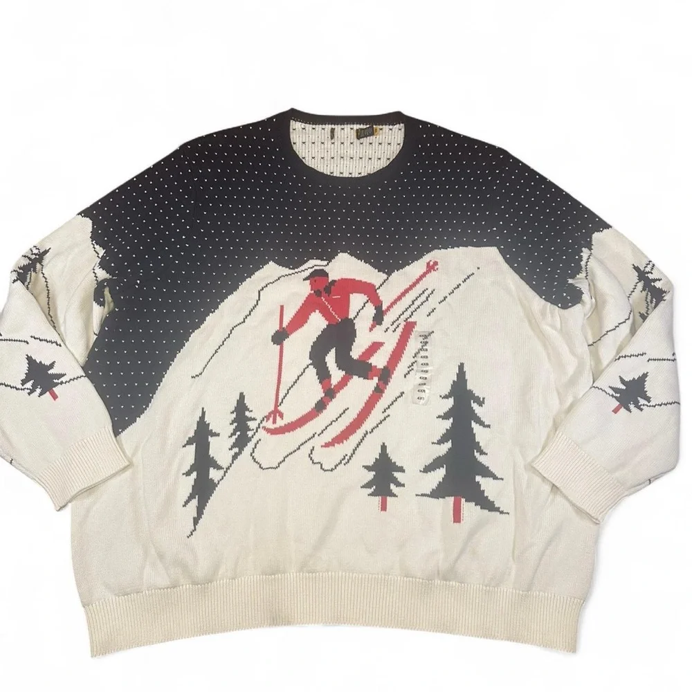 Polo Ralph Lauren Men’s Multi Skier Ski Aspen Crew Sweater Size 4XB